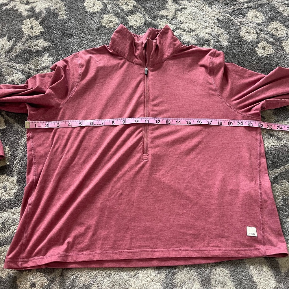 Vuori Crescent 1/2 Zip Pink Desert Rose | Size Large - Picture 6 of 8